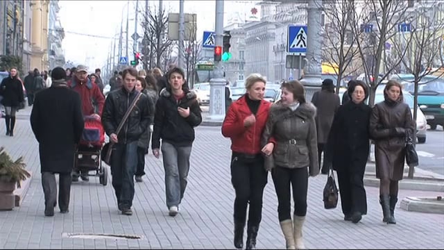 A street in Minsk, Belarus.